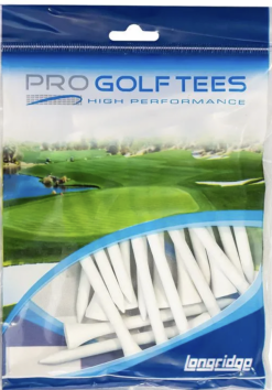 Longridge White Wooden Tees 69Mm - 20 Pack