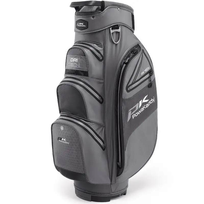 PowaKaddy Dri Tech Golf Cart Bag - Gunmetal/Black